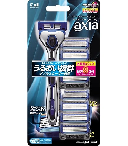 Amazon.co.jp: 貝印 axia カミソリ 替刃 8個 メンズ 剃刀 ひげそり T字