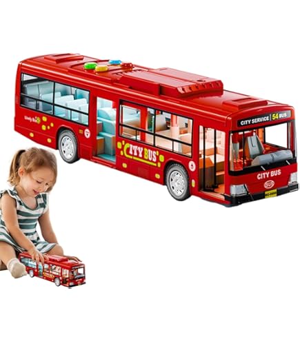 1/30スケールセトラ ダブルデッカーバス 高級モデル Amazon.co.jp: 1:30スケール二階建てバスモデル 合金製 模擬 児童