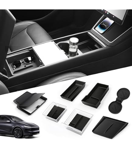LUCKEASY für Tesla Mol Y Launch 2025 Juniper Auto Anti Schmutz Pad, mobiles kabelloses Lan, Anti Rutsch Matten, Silikon Zubehör  34