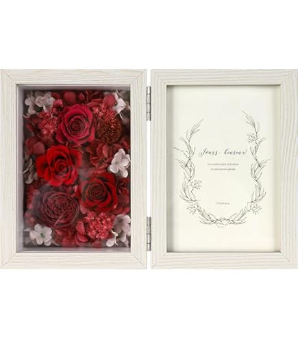 Amazon.co.jp: IPFA プリザーブドフラワー 写真立て (横/エレガント