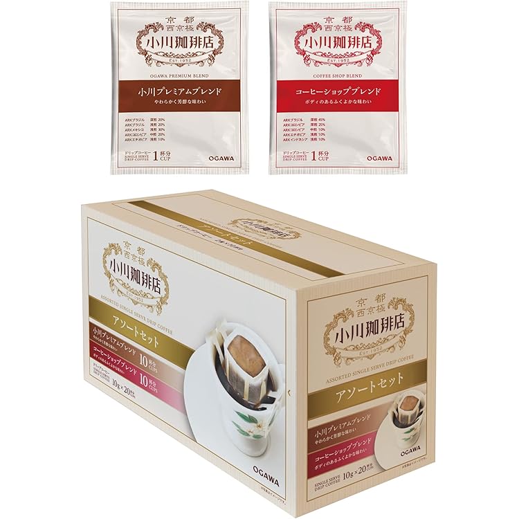 Amazon.co.jp: 小川珈琲店 アソートセット ドリップコーヒー 50杯分