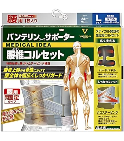 Amazon | 【2個セット】 バンテリンサポーター 腰椎コルセット 大きめ