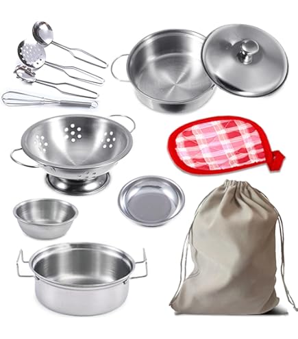 Big Mo's Toys Pretend Play Dishes Playset ? Little Chef Set Kids