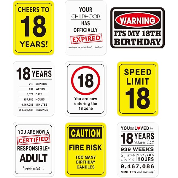 18. Geburtstag Tafelaufsatz Sticks – „Time To Adult“ & „Cheers To 18 Years“, 12 Stück, Schwarz