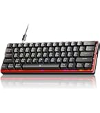 e元素 ゲーミングキーボード 60% テンキーレス US配列 赤軸 キーキャップ Amazon | e元素ゲーミングキーボード 赤軸を採用 テンキーレスUS