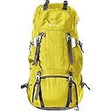 [ラドウェザー] 登山 リュック 大容量 60L テフロン加工ではっ水・防汚 リュックサック メンズ レディース 2気室構造 レインカバー付き