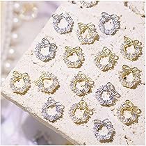 Amazon | ネイルパーツ クリスマスリース 40個セット 3D 立体