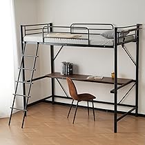 Amazon.co.jp: 【ブラック】システムベット 宮棚 ロフトベッド