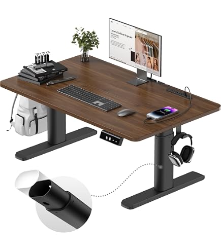 Amazon | Maidesite 昇降デスク 電動 47-72cm 一枚天板 天板反転可能