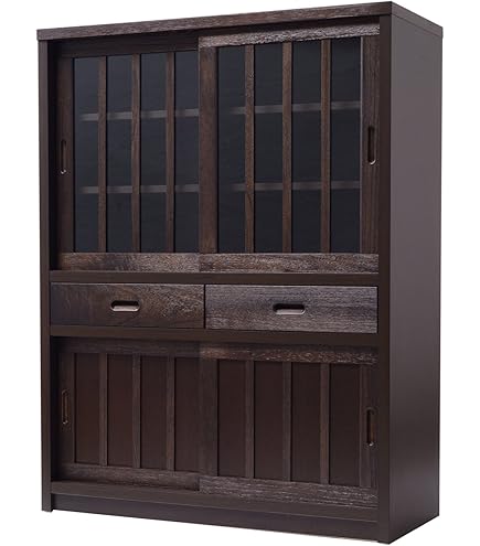 Amazon｜禅 日本製 完成品 民芸調 90 水屋｜チェスト・タンス