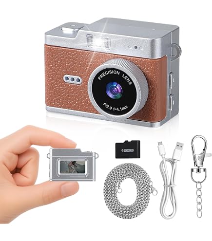 Amazon.co.jp: ミニレトロカメラ、1080Pキーチェーンカメラ
