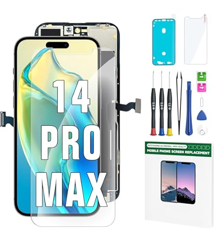 Amazon | iPhone 14 Pro Max用Tpyagスクリーン交換、iPhone 14 Pro Max