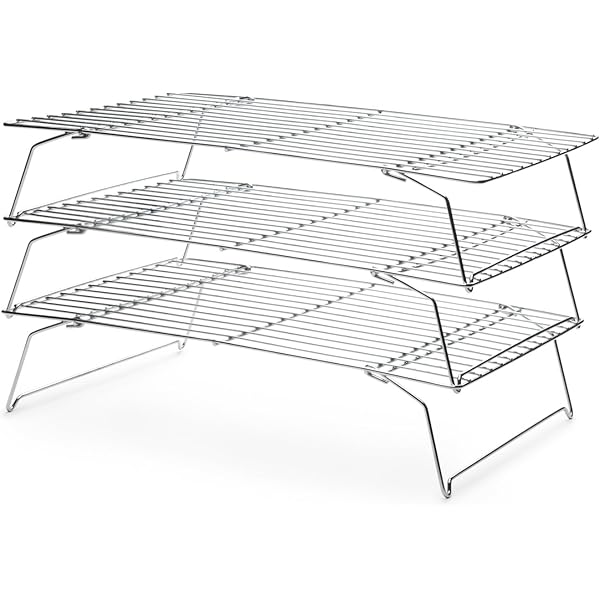 Upgraded Stackable Cooling Rack for Baking,3 Tier Jerky Rack Cooling