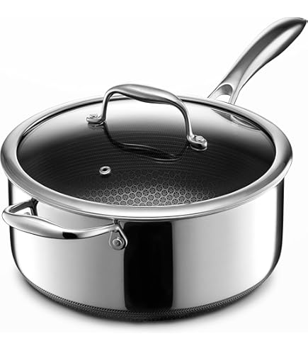 Amazon | HexClad 8クォートハイブリッドポットガラス蓋付き