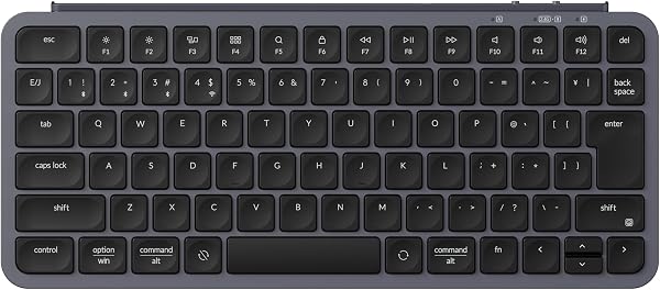 【国内正規品】Keychron B1 Pro ウルトラスリム ワイヤレスキーボード、ZMKカスタマイズ、シザースイッチ、2.4 GHz/Bluetooth 5.2/有線接続、ロングバッテリーライフ、Mac Windows Linux対応 (スペースグレー(かな印字なし), JISレイアウト) - 1