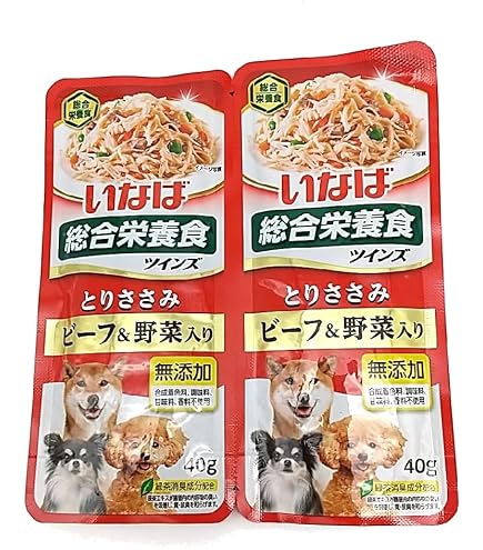 Amazon.co.jp: いなば ツインズ とりささみ ビーフ＆野菜入り 80g（40g
