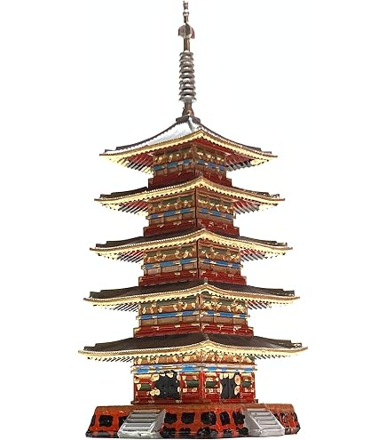 Amazon | ウッディジョー/木製建築模型 1/75法隆寺・五重塔+塗料セット