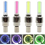 Amazon 4個 車 オートバイ Led ライト タイヤ バルブ キャップ バイク 車輪用 プフラッシュ スポーク ランプ Rgb バルブキャップ 車 バイク