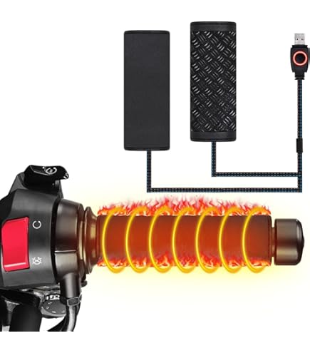 Amazon | グリップヒーター 巻き付け式 オートバイ用 USBグリップ