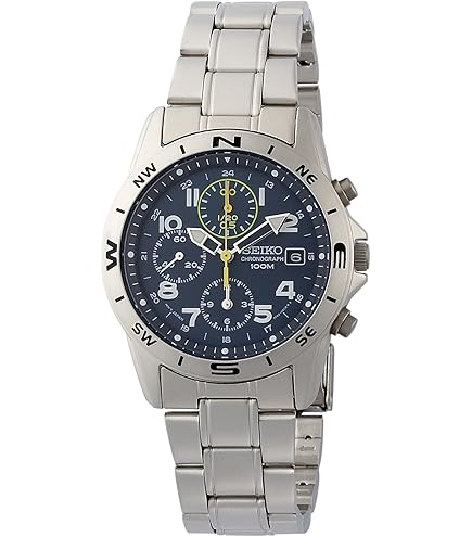 SEIKO クロノグラフ 腕時計 50M防水 Amazon.co.jp: SEIKO Chronograph 50m防水 メタルバンドウォッチ