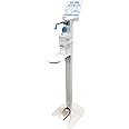【受皿付】足踏み式消毒液ポンプスタンド アルコール除菌スタンド 噴射器 ハイタイプ 日本製【Joyfactory】 (白)