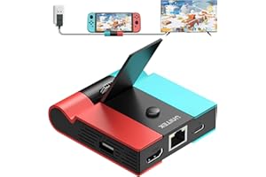2022年新作 5in1多機能switchドック Unitek 充電しながらテレビに映せる 【LAN・HDMI変換・TVモード・テーブルモード・USB】 充電スタンド Nintendo Switch 最新システム対応 1080P 映像出力 Giga 
