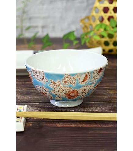 新品　九谷焼 『ペア飯碗』がく紫陽花ピンク＋ピンク＆グリーン地桜　ペアセット 新品 九谷焼 『ペア飯碗』がく紫陽花ピンク＋ピンク＆グリーン地