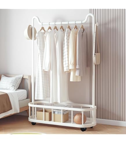 ハンガーラック 200kg耐荷重 洋服掛け キャスター付き 室内物干し Amazon｜Hicrifth ハンガーラック 頑丈 洋服ラック 大容量 キャスター