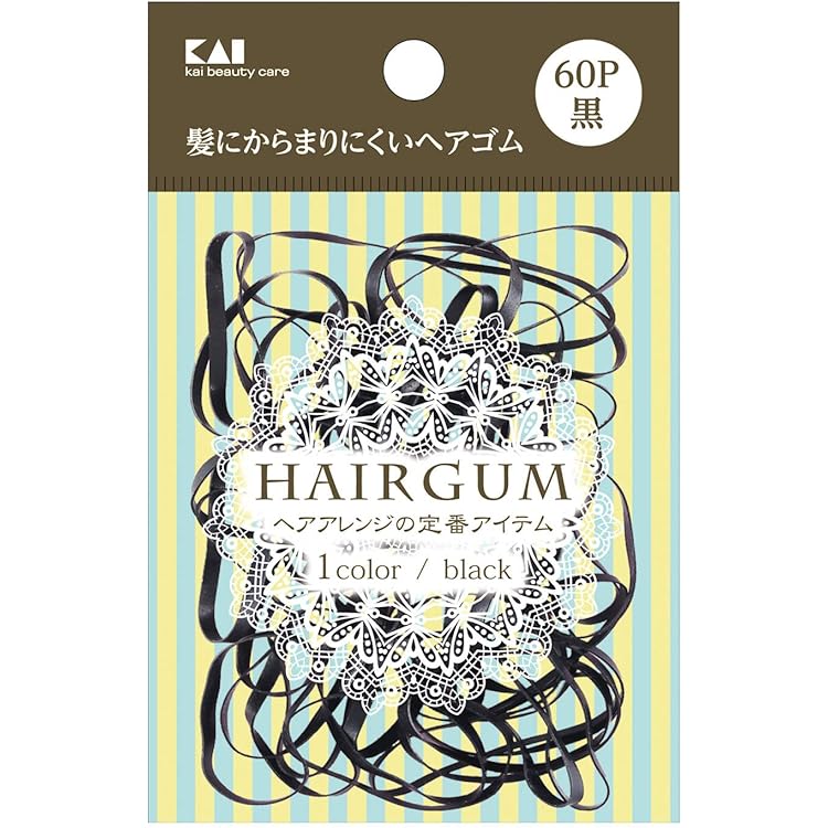 Amazon | 貝印 ヘアゴム太 黒 2個セット | KAI | ヘアゴム 通販