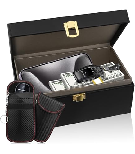 Faraday Key Fob Protector Wisdompro Faraday Bags (2-Pack) RFID