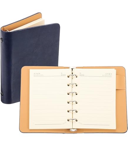 Amazon | PATIKIL 6リングバインダーカバー A7レザーノートブック