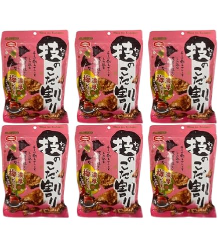 Amazon.co.jp: 亀田製菓 技のこだ割り 濃厚梅だれ 100g×6袋 : 食品