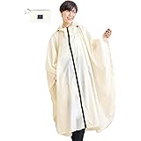 [TREVERZ] トレバーズ レインコート レインポンチョ 雨具 カッパ 顔濡れ防止 レディース フリーサイズ ロング丈 収納袋付 コンパクト 自転車 お洒落 かわいい 超防水 撥水 通学 通勤 ライブ フェス