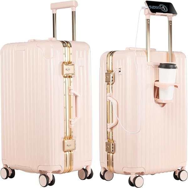 Amazon | [GURAMU] スーツケース S M Lサイズ アルミフレーム USB