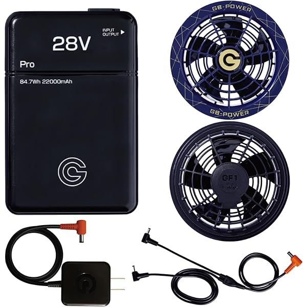 wa長信ジャパン空調服　28V GB-POWERファンバッテリーセット黒 suzukiseni_cyoshin-gb428-gf1-set