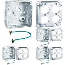 Amazon.co.jp: Copkim 4 セット 4インチ 金属電気ボックス