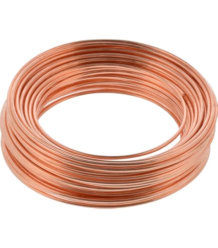 14 Gauge/1.6mm 79 Feet 1 Pound 99.9% Dead Soft Copper Wire For Electroculture Gardening, Jewelry Making, Beading, Science Projects, DIY Artwork