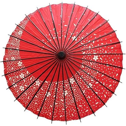 Amazon | CLAISS 和傘 紙傘 踊り傘 舞踊傘 日本舞踊 (桜渦 赤色) | 長