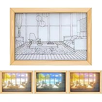 顔絵　飾り　絵画　絵 Amazon.co.jp : 【Fumezu】照明絵画装飾 3色のLED ライト