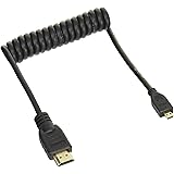 ATOMOS MICRO HDMI to Full HDMIケーブル カール加工 30cm(45cm延長対応) ATOMCAB015