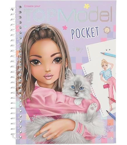 TOPModel livre à colorier avec paillettes Candy & Miju