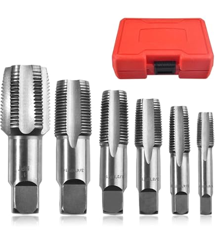 Amazon.co.jp: LEONTOOL NPTパイプタップ6個セット 1インチ、3/4インチ