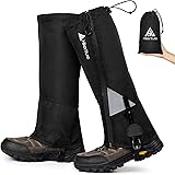 HIKENTURE ゲイター 「通気・100％防水」 登山 スパッツ ロングゲイター 高耐久性 レッグカバー 軽量 トレッキング アウトドア バイク 男女兼用 収納袋付き 泥除け 砂よけ 雨雪悪天候対策
