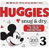 Huggies Snug & Dry Baby Diapers, Size 3, 200 Ct, One Month Supply