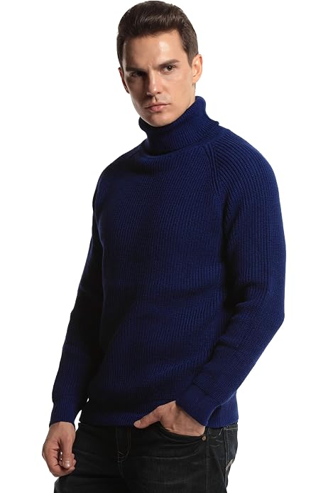 uxcell Men Turtle-Neck Long Sleeves 