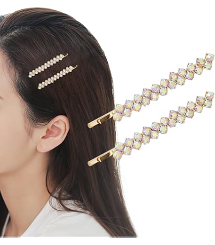 Amazon | [Herbeluemily] 黒ピン ヘアピン ラインストーン 2本セット