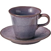 美濃焼 カップ&ソーサー あずき W30128