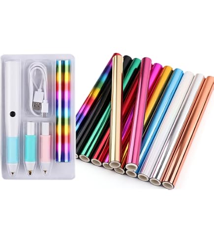 Penna Per Hot Foiling USB – Kit Con 4 Punte In Metallo Per Scrapbooking, Carta, Pelle E Incisioni, Oro E Argento
