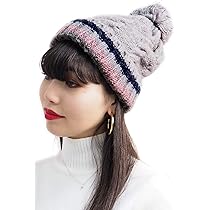 Amazon | [ROXY BLUE] ニット帽 ボンボン ポンポン レディース