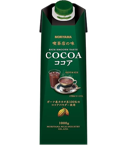 Amazon.co.jp: 守山乳業 MORIYAMA 喫茶店の味 ココア 1000g紙パック×6 